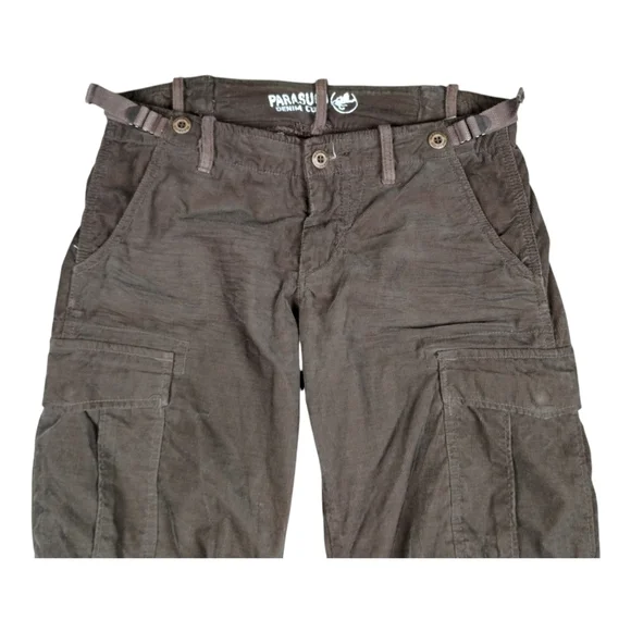 Vintage Parasuco Denim Cult Y2K Brown Corduroy Low Rise Pants Women's Size 28 - Picture 5 of 10